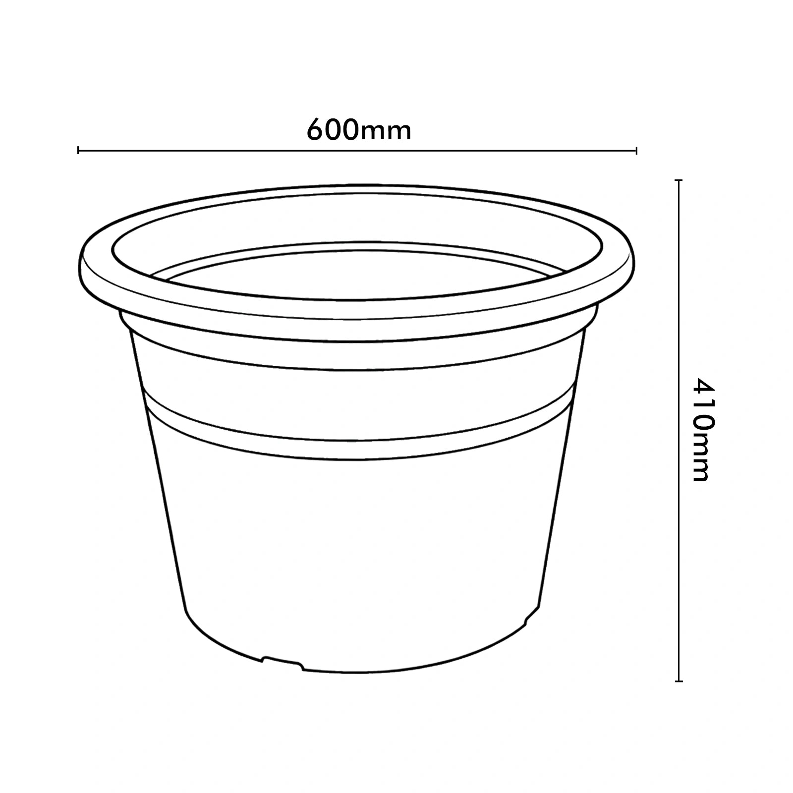 Respect Grey 60cm Cylinda Planter