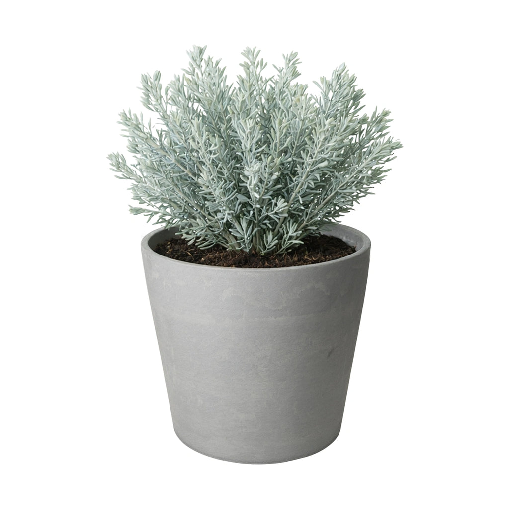 Respect Light Grey 40cm Green Earth Tapered Cylinder Planter – large light grey eco tapered cylinder planter for outdoor gardens