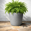 Respect Light Grey 50cm Green Earth Tapered Cylinder Planter – extra large light grey eco tapered cylinder outdoor planter
