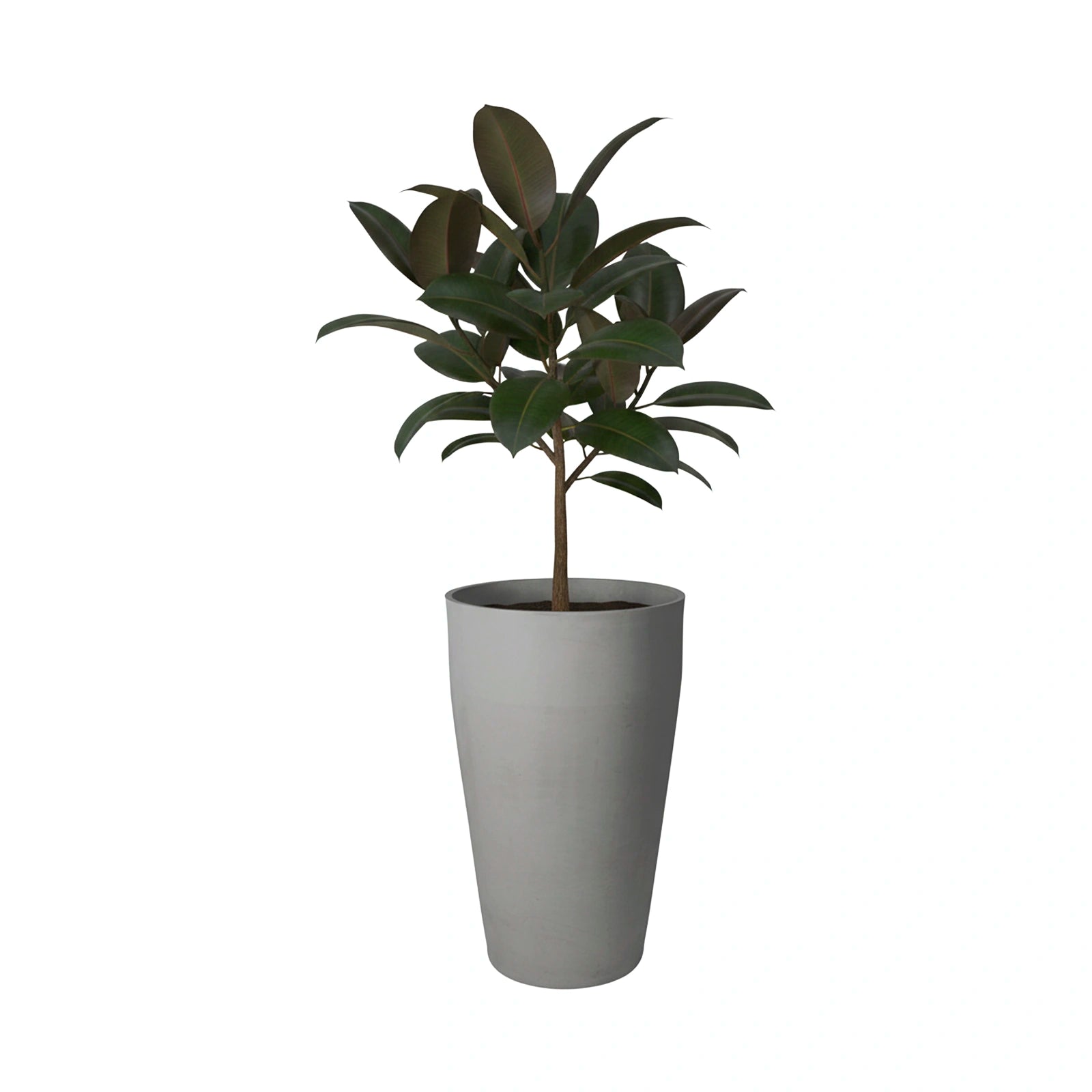 Respect Light-Grey 55cm Green Earth Tall Cylinder Planter