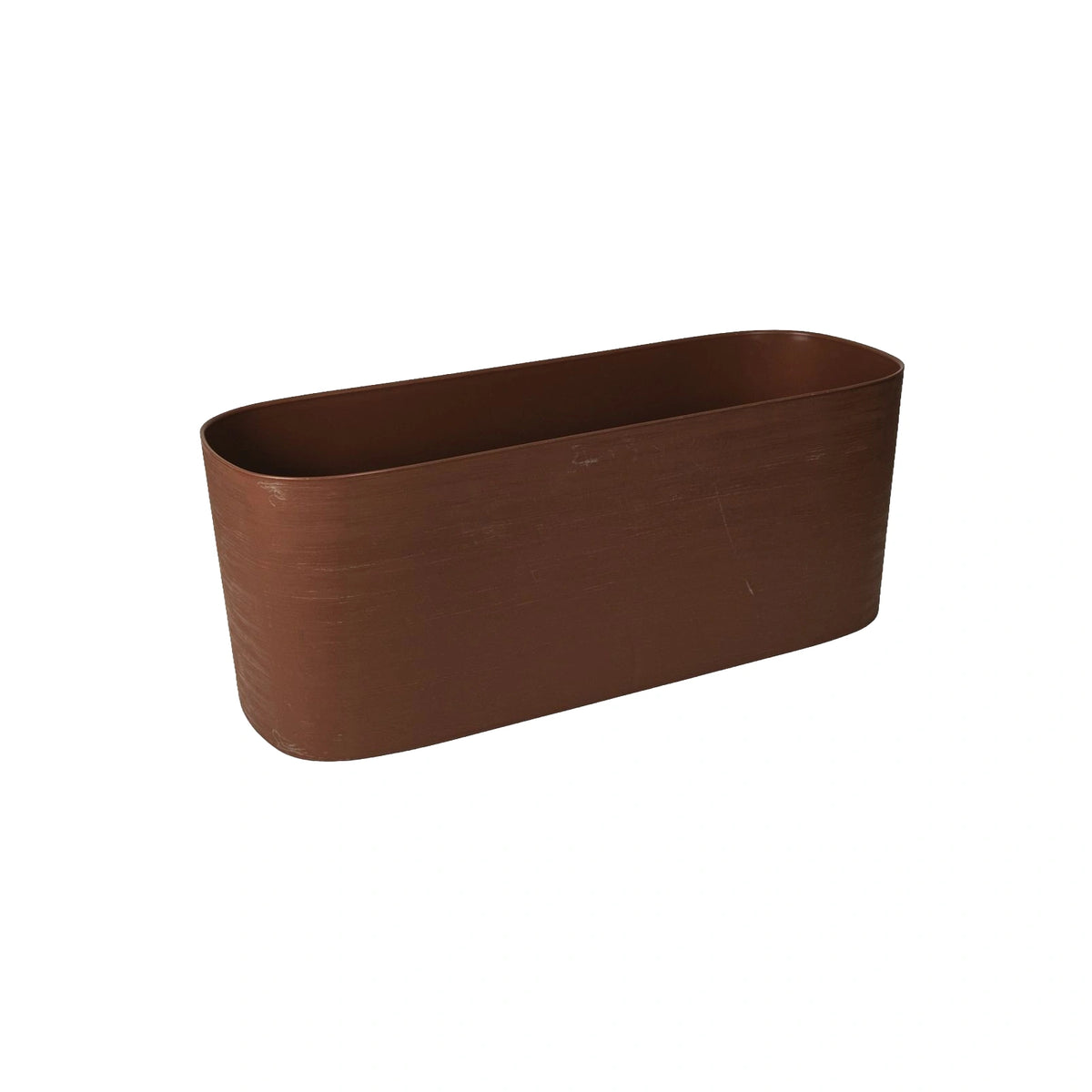 Respect Terracotta 50cm Lightweight Plastic Florence Trough – lightweight terracotta-look plastic trough planter for herbs and flowers