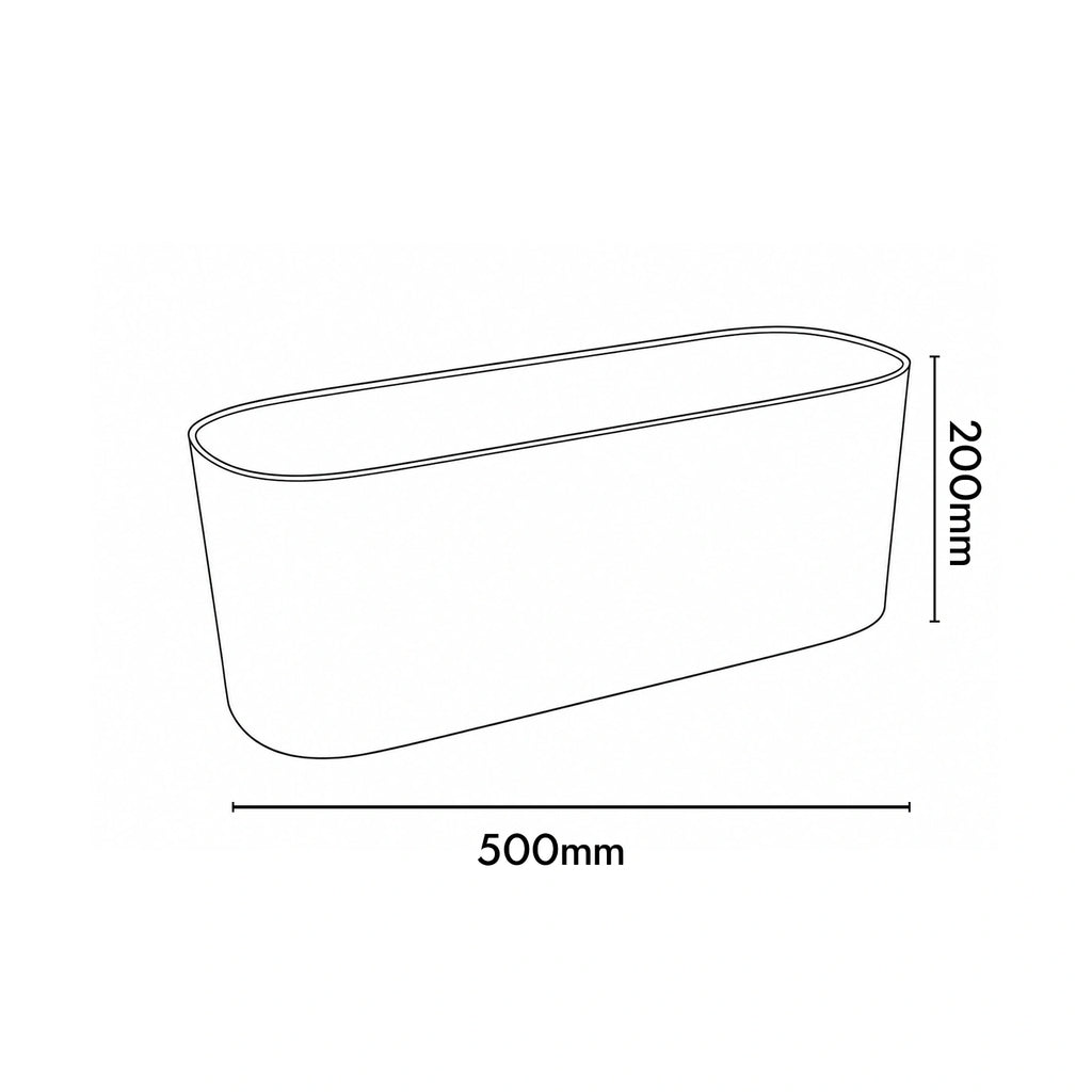 Respect Terracotta 50cm Lightweight Plastic Florence Trough – lightweight terracotta-look plastic trough planter for herbs and flowers