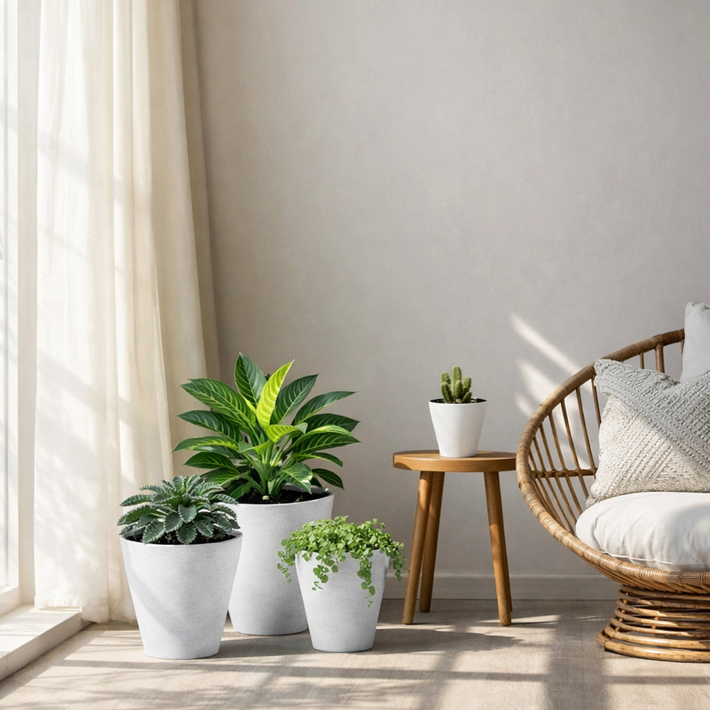Respect White 16cm Repot Self Watering Planter