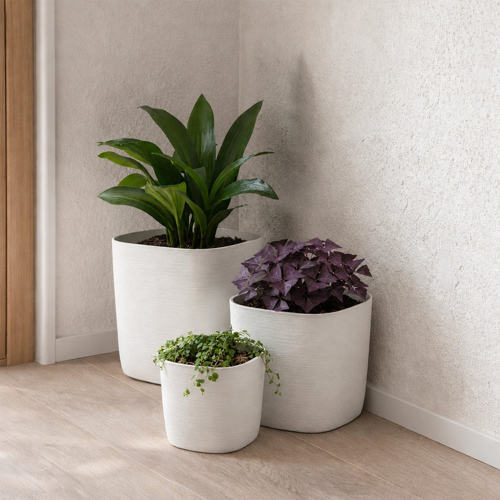 Respect White 29cm Florence Self-Watering Pot