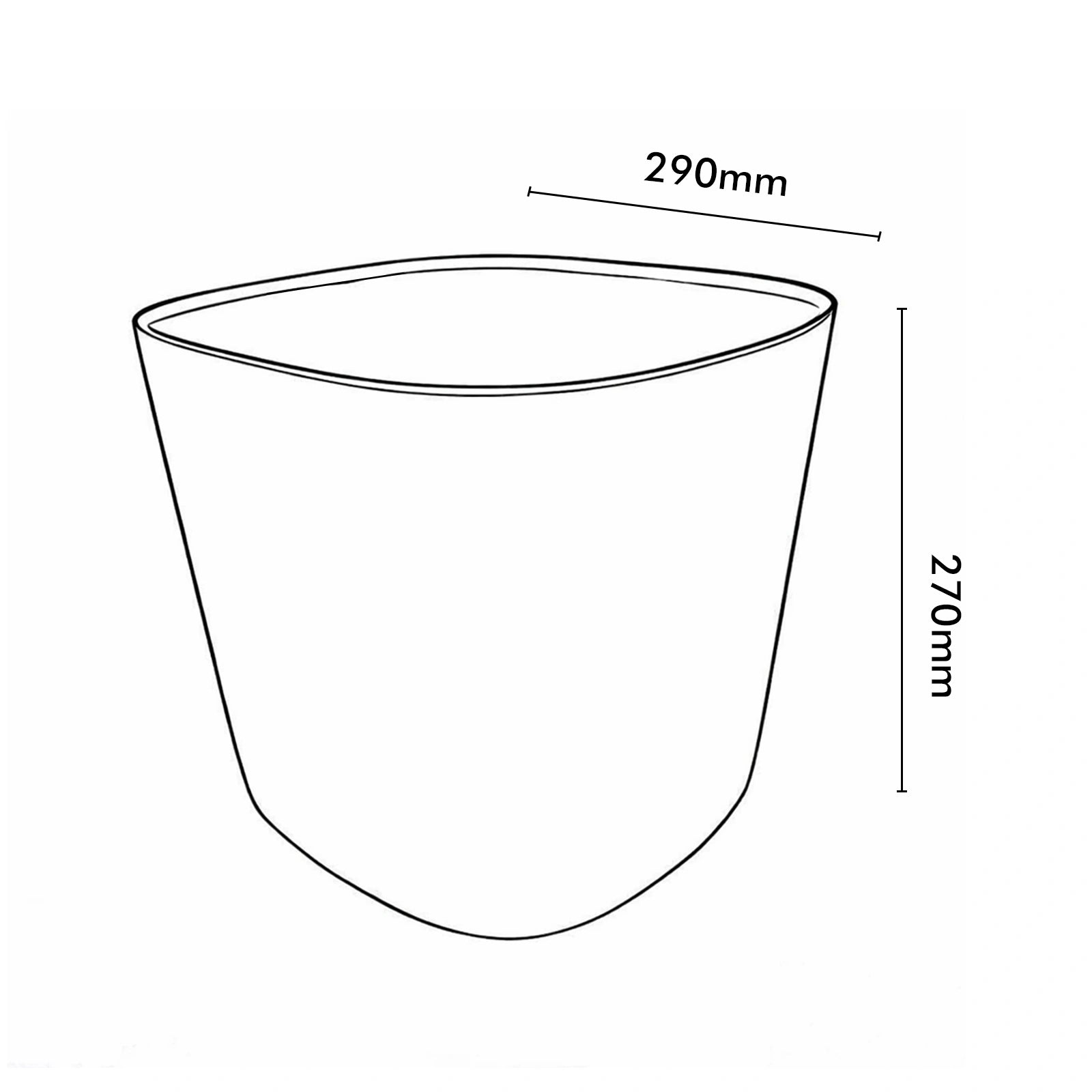 Respect White 29cm Florence Self Watering Pot – large white self watering planter for indoor and balcony gardens