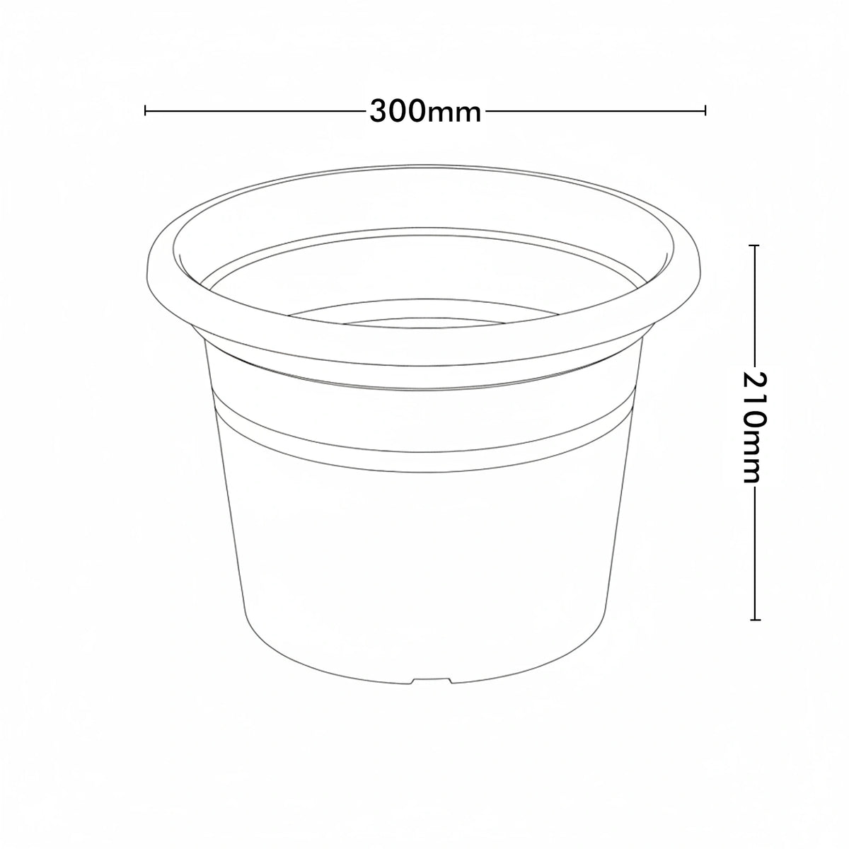 Respect White 30cm Cylinda Planter – modern white cylinder plastic garden pot for indoor and outdoor planting