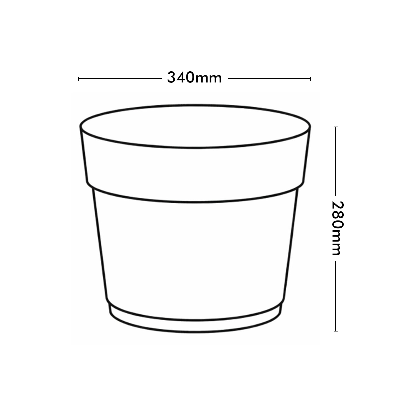 Respect White 34cm Bloom Self-Watering Plastic Pot Cloud