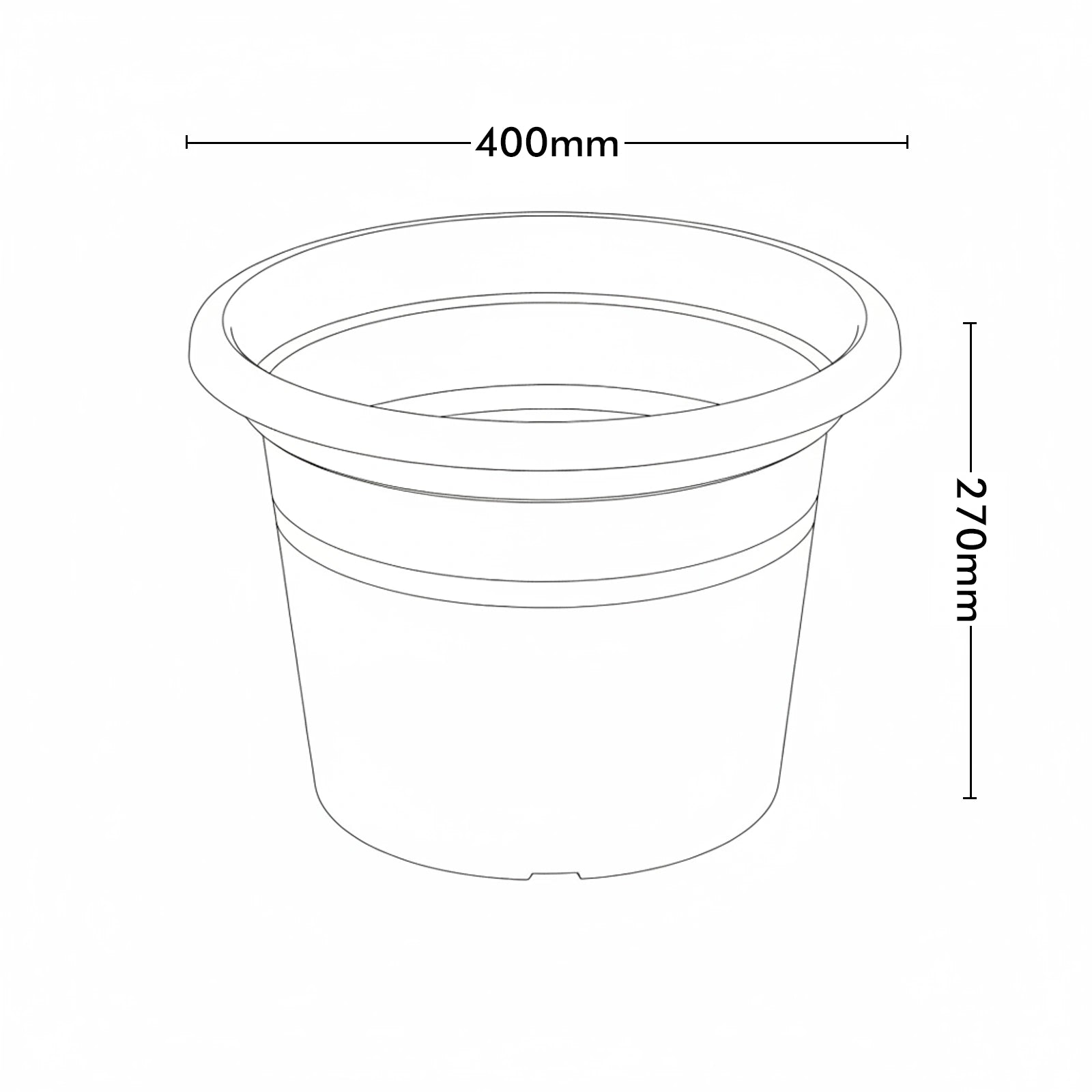Respect White 40cm Cylinda Planter