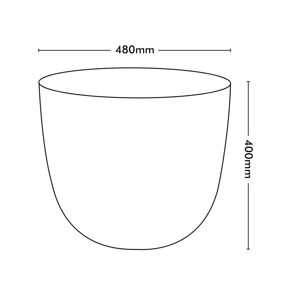 Respect White 48cm Milano Self Watering Planter