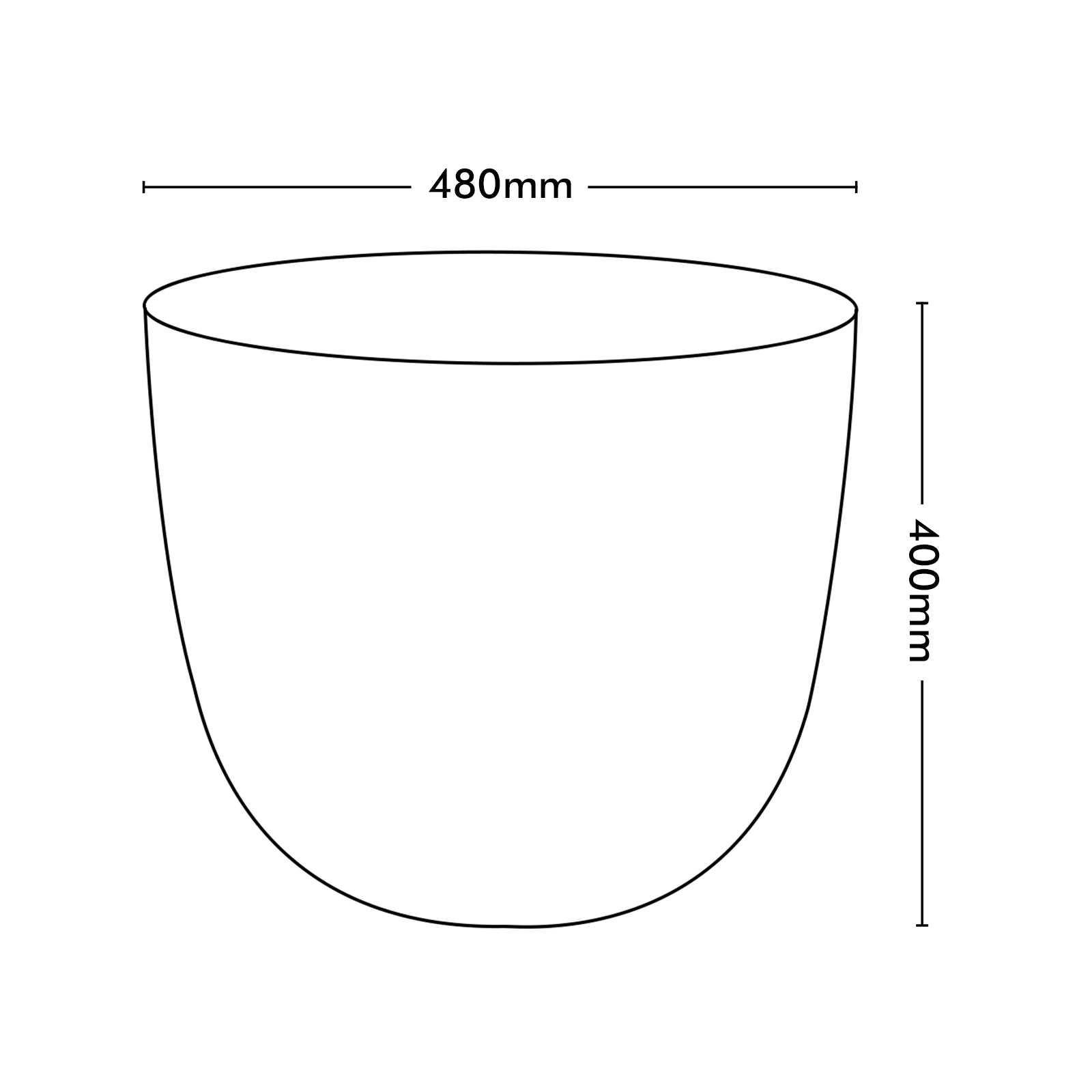 Respect White 48cm Milano Self Watering Planter