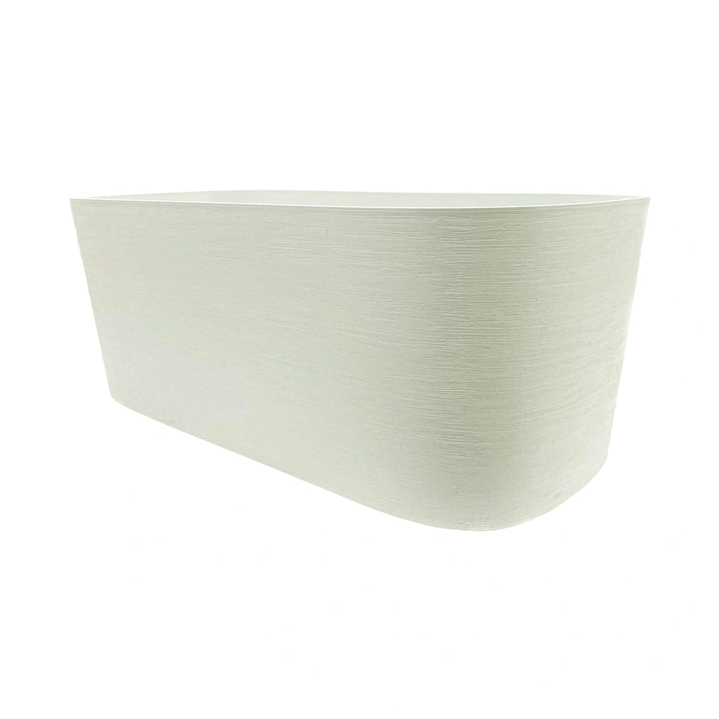 Respect White 50cm Florence Trough – large white plastic trough planter for herbs and flowering plants