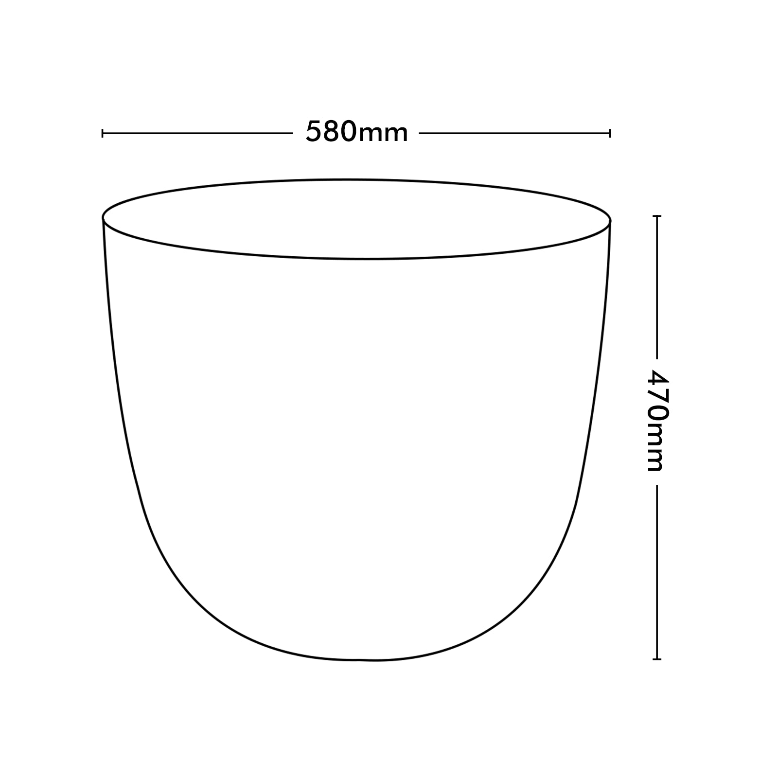 Respect White 58cm Milano Self Watering Planter