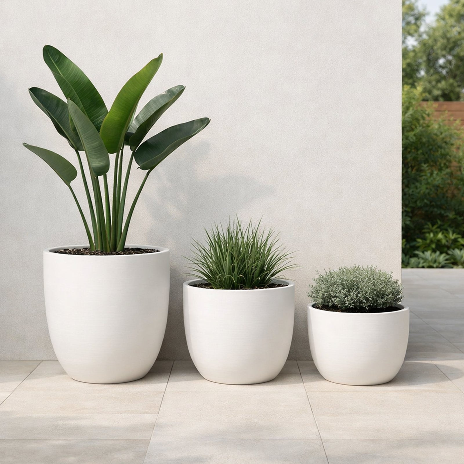Respect White 58cm Milano Self Watering Planter