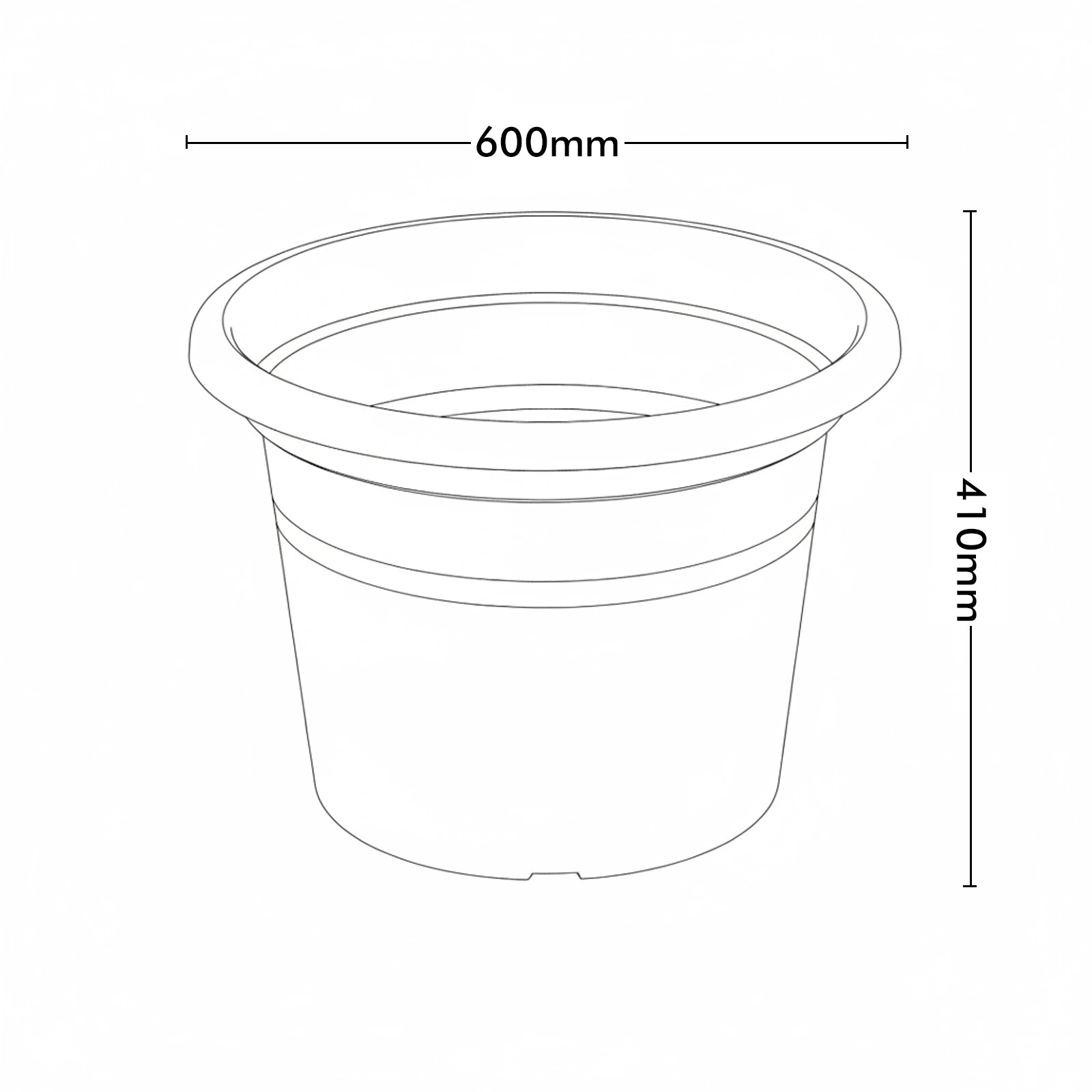 Respect White 60cm Cylinda Planter