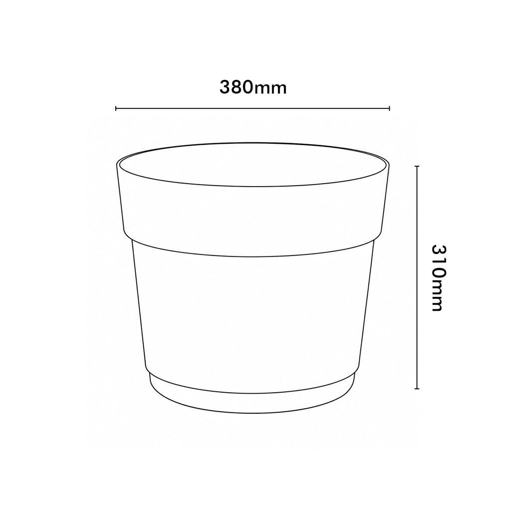 Respect Ash 38cm Bloom Self Watering Plastic Pot – large ash self watering planter for indoor and balcony plants