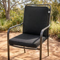 Respect Black 105cm Midback Outdoor Cushion – UV-resistant black mid back cushion for outdoor chairs and garden furniture.