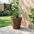 Respect Brown 30cm Terracotta Repot Self Watering Planter – large terracotta-look self watering repot pot for indoor gardens.