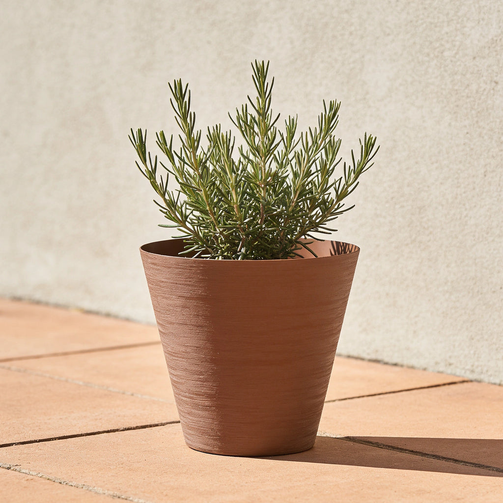 Respect Brown 30cm Terracotta Repot Self Watering Planter – large terracotta-look self watering repot pot for indoor gardens.
