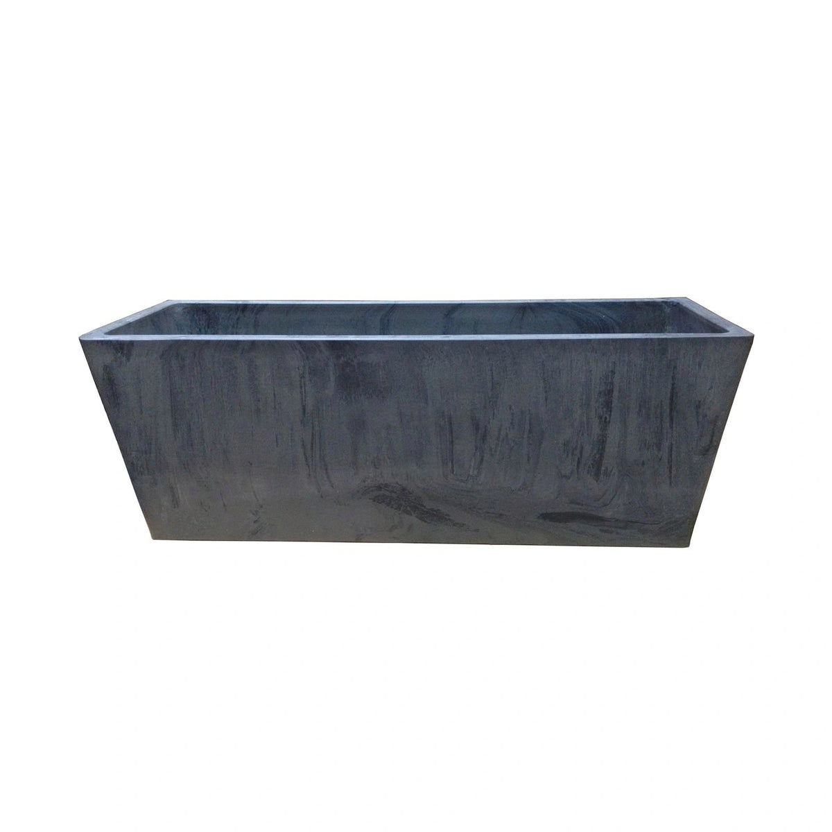 Respect Charcoal 35cm Green Earth Trough Planter – recycled charcoal plastic window trough for outdoor herb and flower gardens.