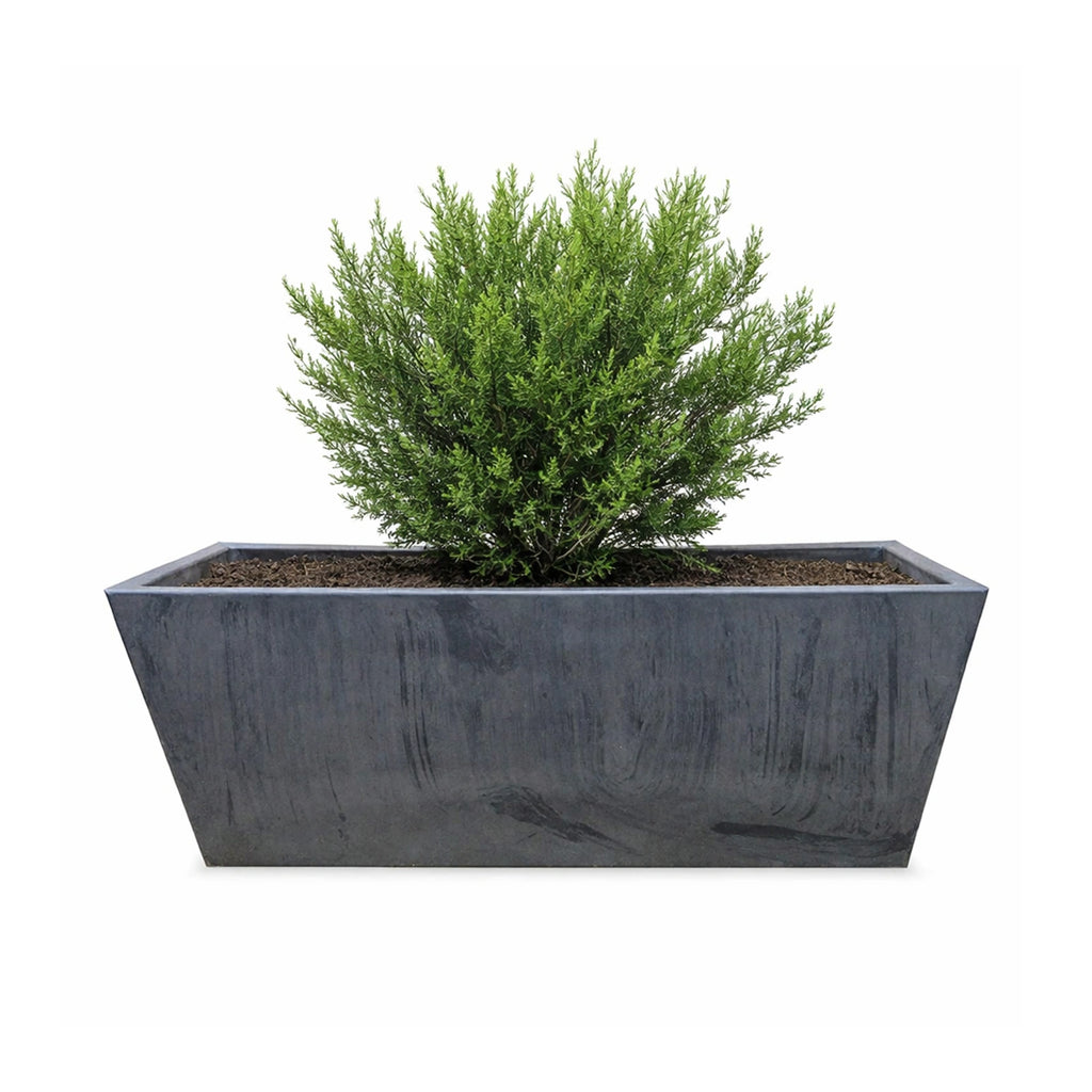 Respect Charcoal 45cm Green Earth Trough Planter – large charcoal eco recycled plastic trough for patio planting.