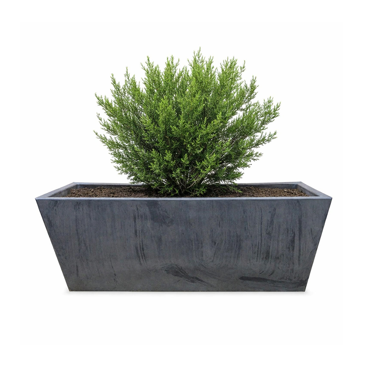 Respect Charcoal 45cm Green Earth Trough Planter – large charcoal eco recycled plastic trough for patio planting.