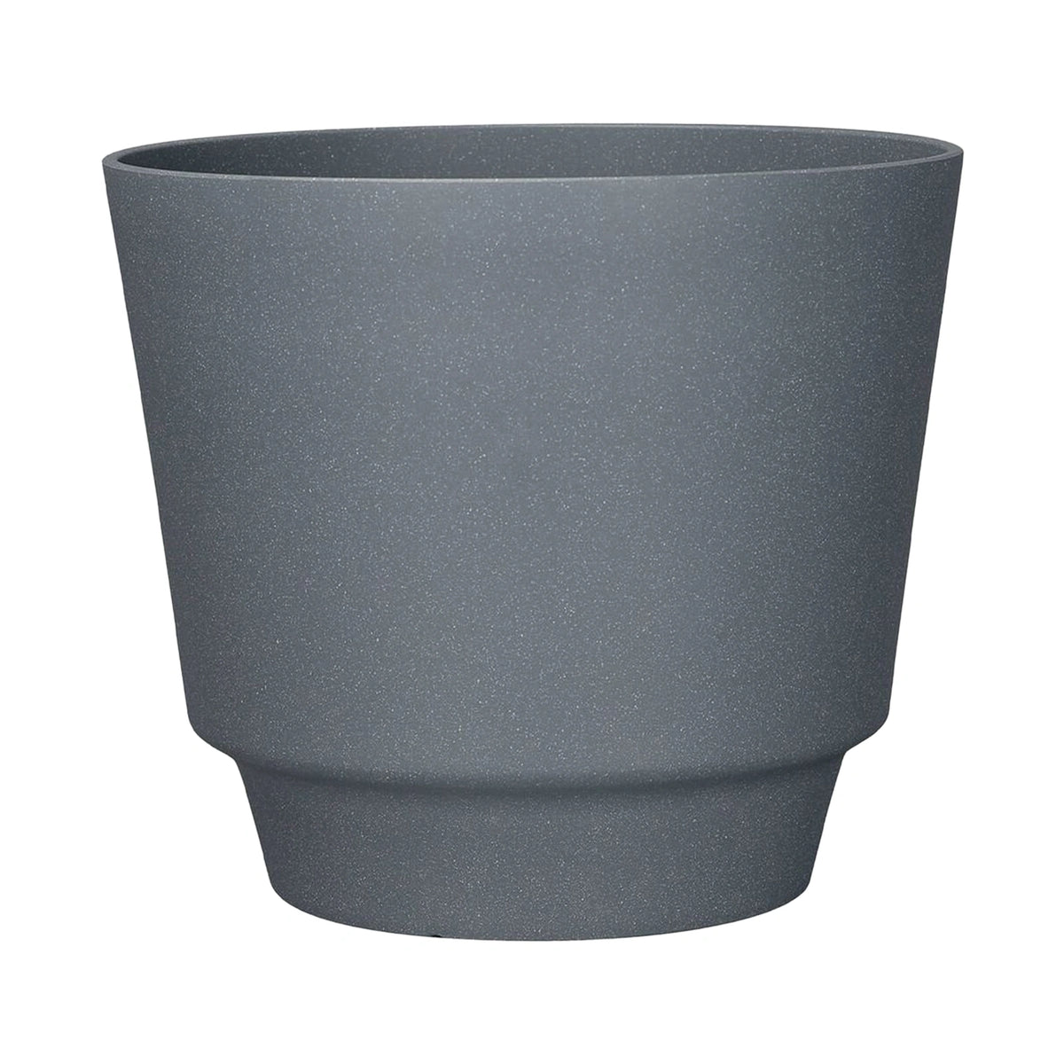 Respect Grey 20cm Round Calais Stone Look Self Watering Pot – grey stone-effect self watering pot for indoor plants