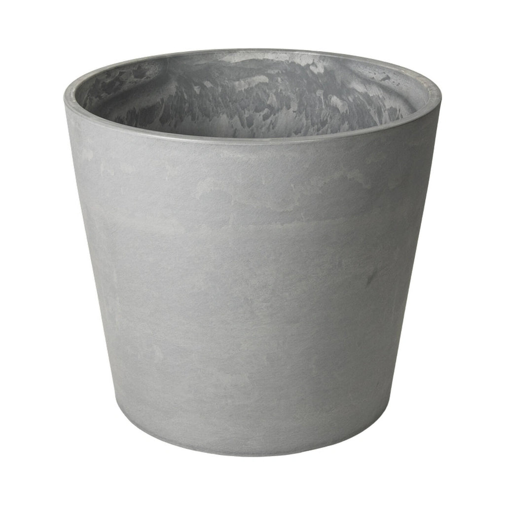 Respect Light Grey 50cm Green Earth Tapered Cylinder Planter – extra large light grey eco tapered cylinder outdoor planter.