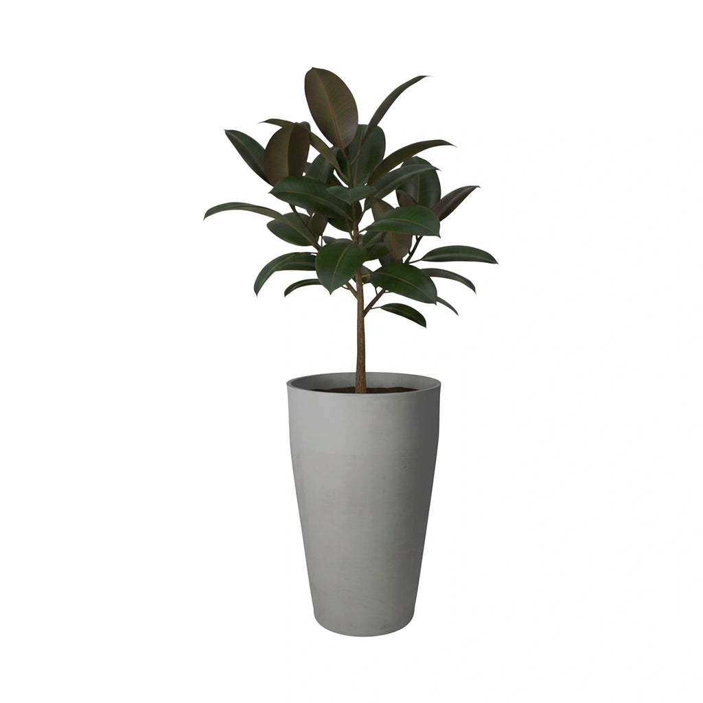 Respect Light Grey 55cm Green Earth Tall Cylinder Planter – eco-friendly light grey tall cylinder planter for modern garden displays.
