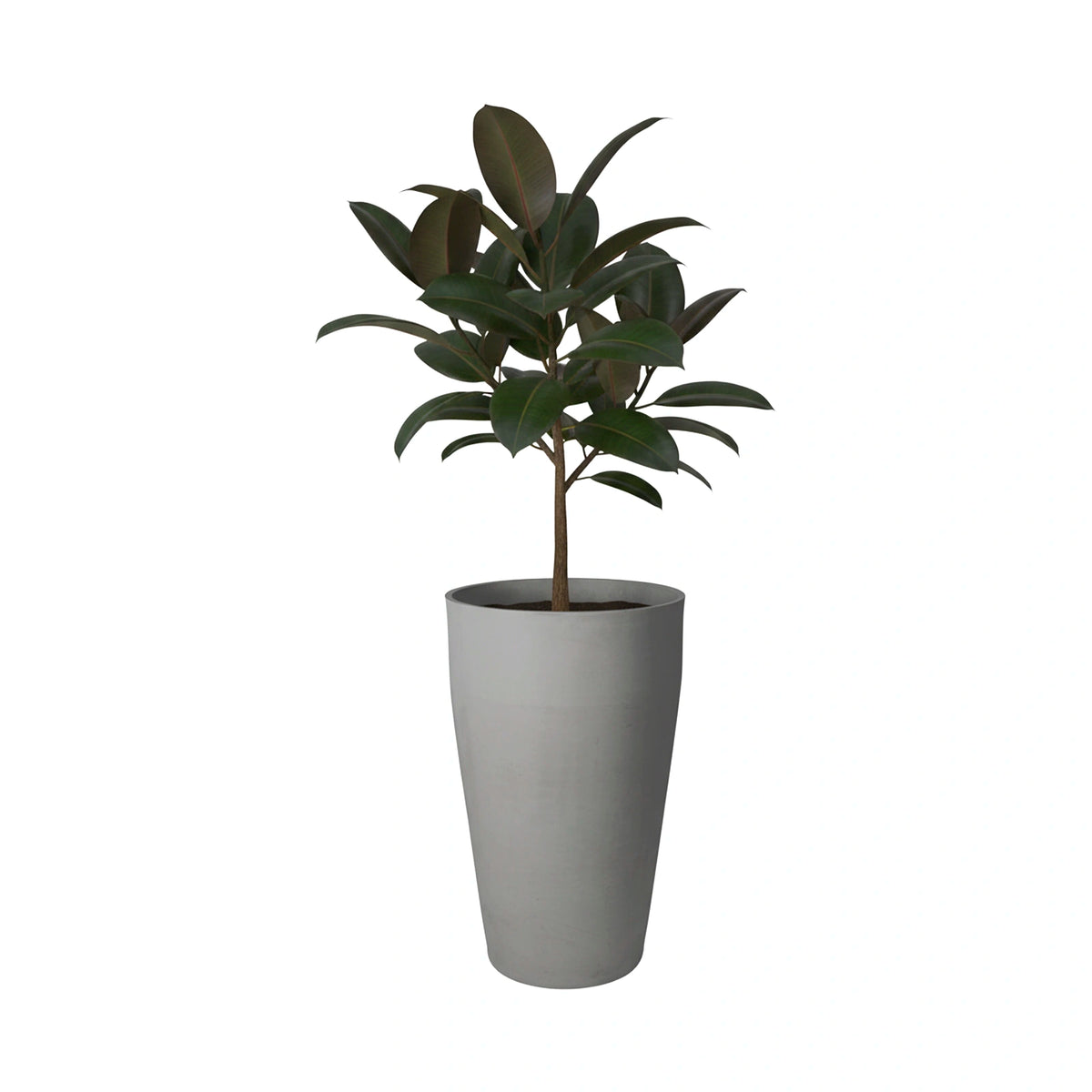 Respect Light Grey 55cm Green Earth Tall Cylinder Planter – eco-friendly light grey tall cylinder planter for modern garden displays.