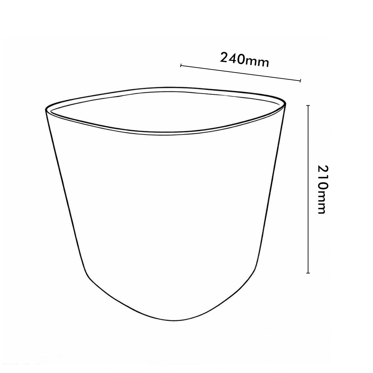 Respect White 24cm Florence Self Watering Pot – stylish white self watering pot for indoor and outdoor plants.