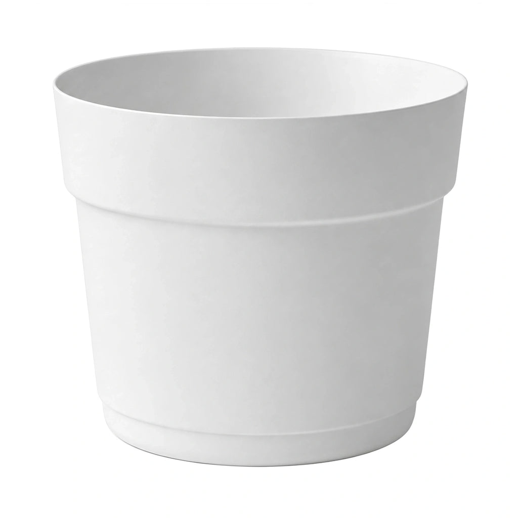 Respect White 29cm Cloud Bloom Self Watering Pot – medium cloud white self watering planter for indoor and balcony plants.