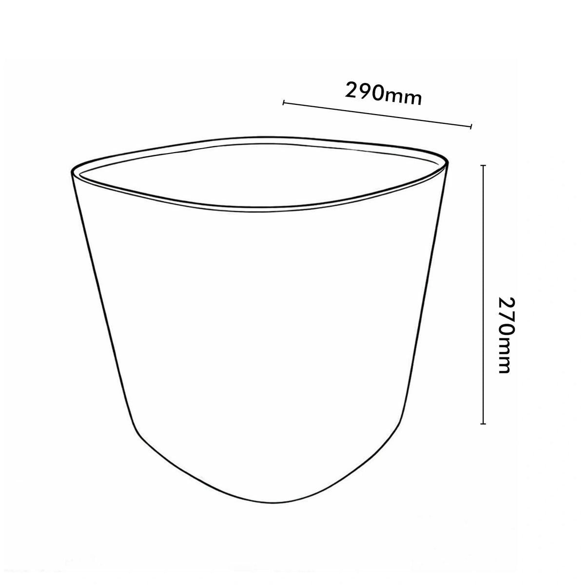 Respect White 29cm Florence Self Watering Pot – large white self watering planter for indoor and balcony gardens.
